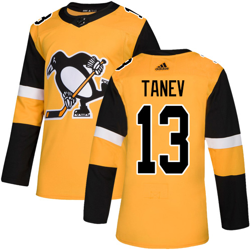 Cheap Adidas Pittsburgh Penguins 13 Brandon Tanev Gold Alternate Authentic Stitched Youth NHL Jersey